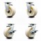 Service Caster 5 Inch Nylon Swivel Caster Set with Roller Bearings 2 Brakes SCC SCC-20S520-NYR-2-TLB-2 - alternate 1